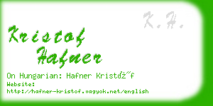 kristof hafner business card